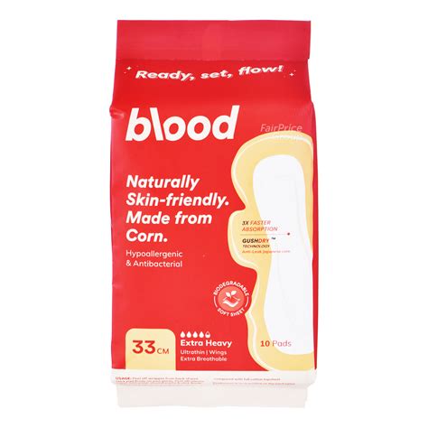 Blood Sanitary Pad Extra Heavy Cm Ntuc Fairprice