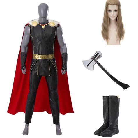 Thor Costume Thor Love And Thunder Costume Thor Black Suit With Fur Co