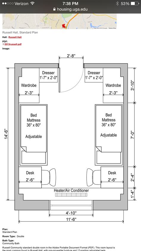 Uga Russell Hall Floor Plan Dorm Room Layouts Dorm Layout Hostel Room