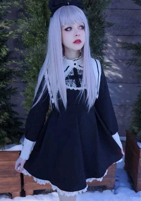 Punk Gothic Lolita Dress Girls Lovely Black Women Monasticism Vintage