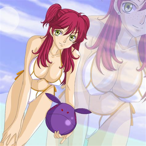 Taka913 Taka Pixiv Bad Haro Nena Trinity Gundam Gundam 00 00s Bikini Breasts Cleavage