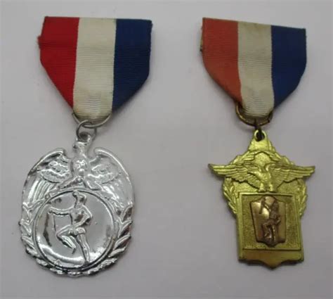 2 Vintage Marching Band Drum Major Medal Badge Pin 1619 Picclick
