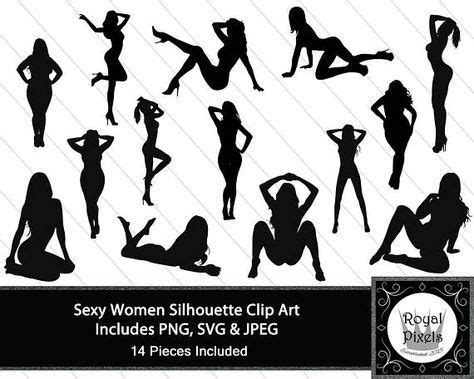 Sexy Women Silhouette Clip Art Set 14 Piece 7 Inches Etsy Canada