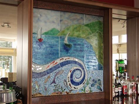 Mosaic And Fused Glass Wall Mural From A Touch Of Glass Studio Argyll