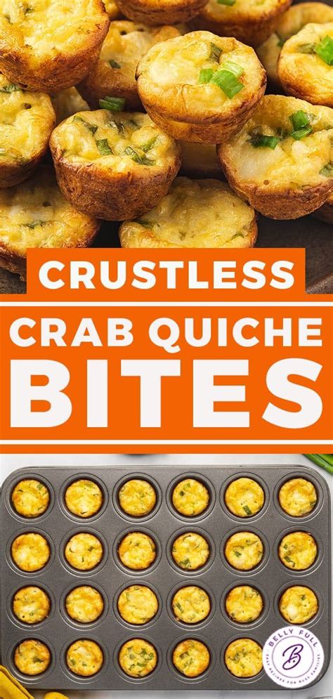 These Crustless Crab Quiche Bites Are Made With Crab Swiss Cheese And