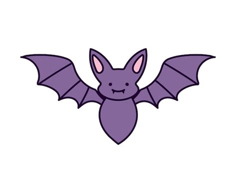 Free Vector Halloween Purple Bat Flying Icon