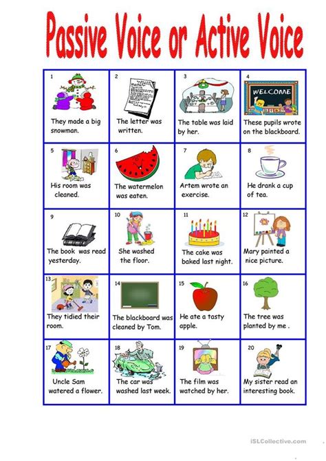 Passive Voice Or Active Voice English Esl Worksheets For Distance Learning And Physical