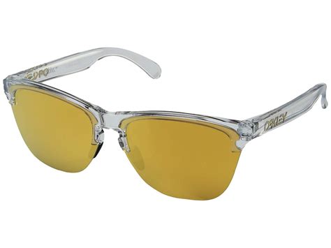 lyst oakley frogskins lite polished clear 24k iridium sport sunglasses in white for men