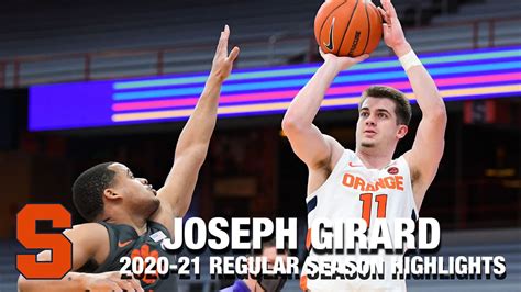 Joseph Girard Iii 2020 21 Regular Season Highlights Syracuse Guard