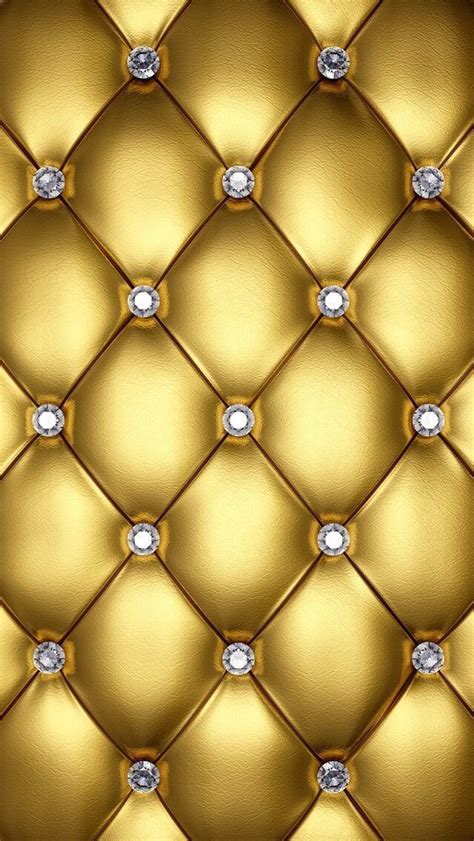 Gold Tufted With Diamonds Wallpaper Gold Wallpaper Background Gold Wallpaper Golden Wallpaper