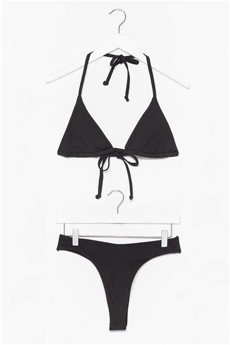 Wave Goodbye Triangle Bikini Set Nasty Gal