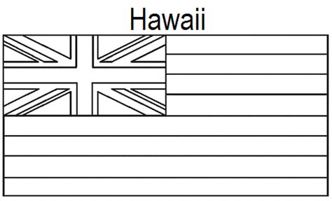 The flag of hawai'i resembles the union jack of great britain because many of king kamehameha's advisors were british and the islands were once placed under england's protection. Geography Blog: Hawaii State Flag Coloring Page