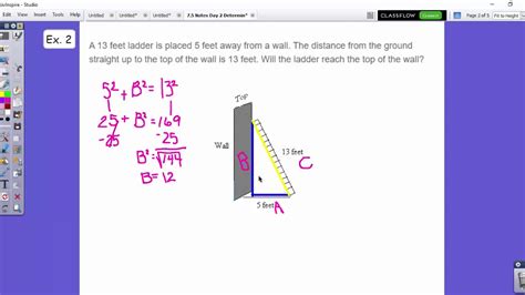 Pythagorean Theorem Application Problems Youtube