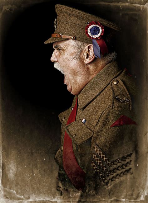Portrait Of A Ww1 Soldier Called Sgt Riley Part Of An Exhibition Of