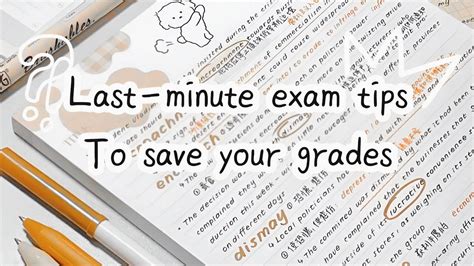 Last Minute Exam Tips To Save Your Grades Study Tips Exam Day