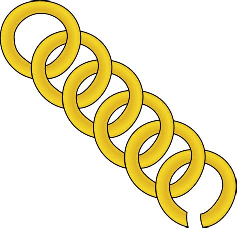 Gold Chain Of Round Links Clip Art Free Vector 4vector