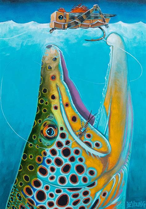 Brown Trout Derek Deyoung Trout Art Fish Art Sea Creatures Art