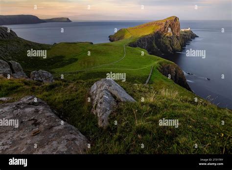 Neist Point Is A Dramatic Headland On The Isle Of Skye With Towering