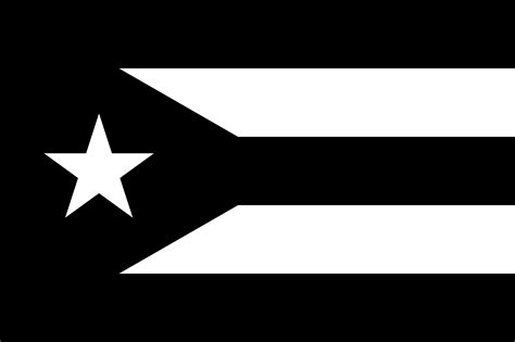 Flag Of Puerto Rico In Black And White Rvexillology