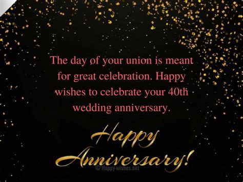 40th Anniversary Wishes Quotes And Messages
