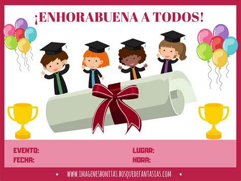 Invitaciones Para Graduaciones ® Tarjetas Infantiles