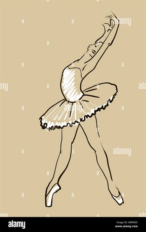 Vector Sketch Of Girls Ballerina Stock Vector Image And Art Alamy