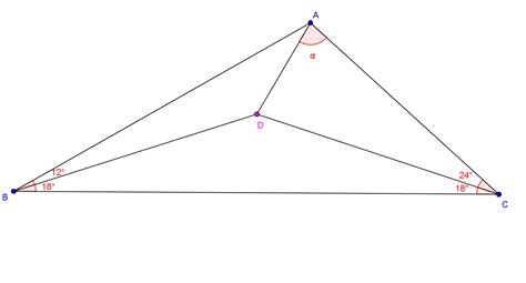 Euclidean Geometry Finding An Angle Between The Side Of A Triangle