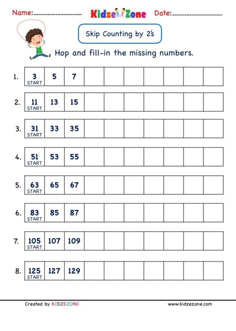 Skip Counting By 6 Worksheets