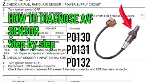 How To Diagnose Af Sensor P0130 P0131 P0132 Qr25de Engine Youtube