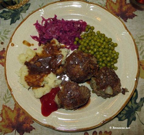 From Lois Hands Norwegian Meat Cakes And Brown Sauce And Cabbage And