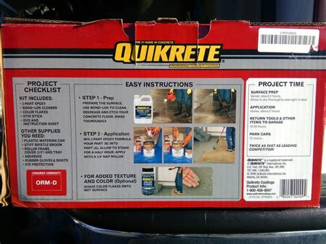 Quikrete Epoxy Garage Floor Coating Clsa Flooring Guide