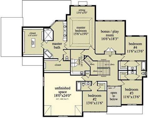 Story Colonial House Floor Plans Plan Home Plans Blueprints 58829