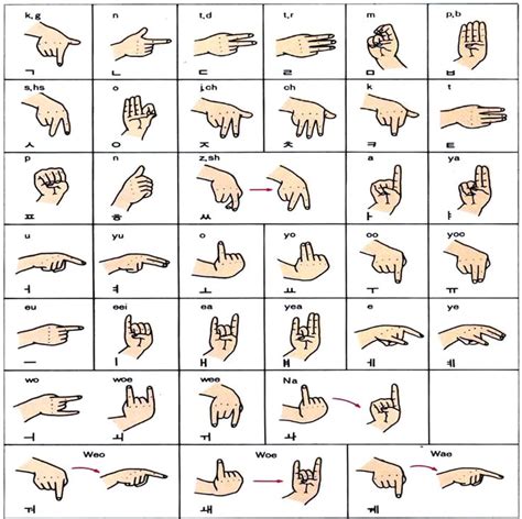 Korean Sign Language Korean Language Learning Sign Language Alphabet