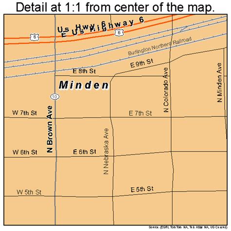 Minden Nebraska Street Map 3132340
