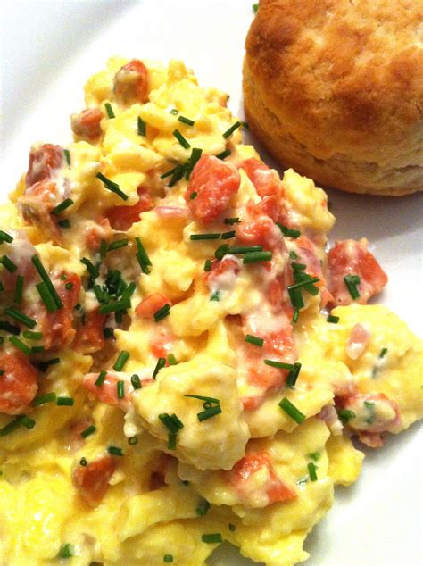 Smoked Salmon Scrambled Eggs A Food Lovers Delight