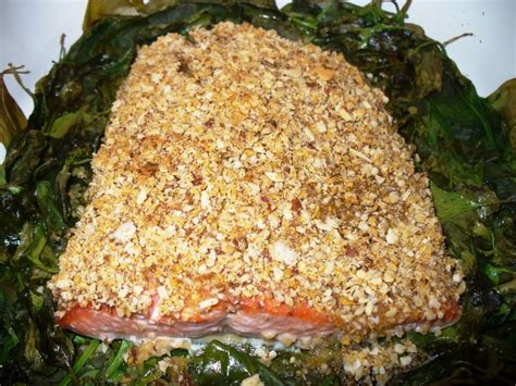 The prep time includes marinating the fish. Pecan-Crusted Salmon Fillets with Honey Mustard Sauce Recipe by Lynne - CookEatShare