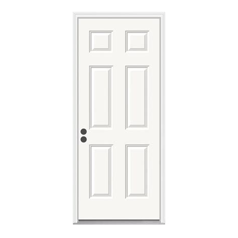 Jeld Wen 30 In X 78 In Right Hand Inswing Primed Steel Prehung Entry