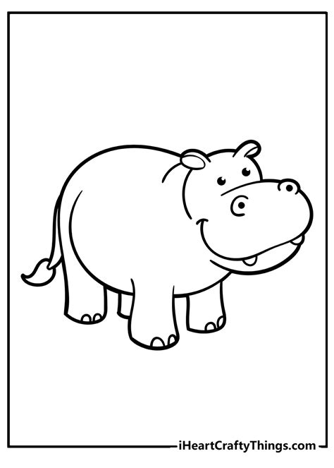 Hippo Coloring Pages Animals Hippopotamus