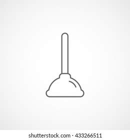 Toilet Plunger Icon On White Background Stock Vector Royalty Free Shutterstock