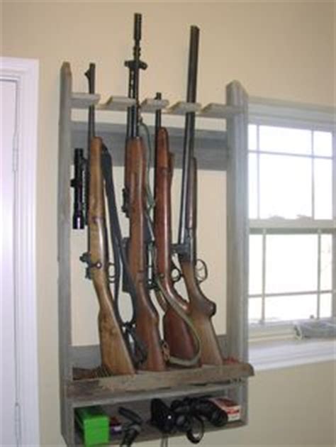 This secure gun rack is for floor and wall mounting. Gun Rack Patterns Free - WoodWorking Projects & Plans