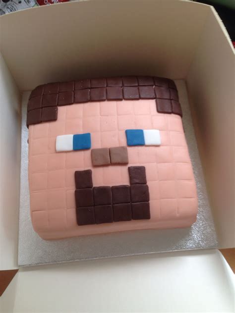 Minecraft Steve Head Cake Minecraft Birthday Cake Minecraft Birthday