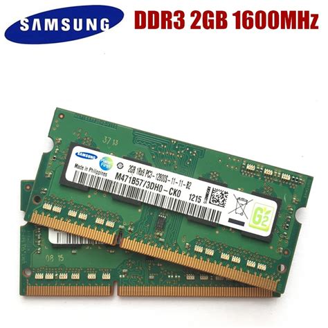Samsung Memoria Ddr3 Para Portátil 2gb 1rx8 2rx16 Pc3 12800s 2gb 1600 Mhz 2g Pc3