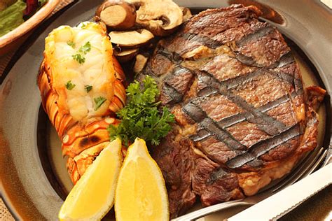 A great light meal for those hoping to leave room for dessert. Steak And Lobster Stock Photos, Pictures & Royalty-Free ...