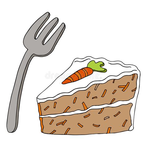 Carrot Cake Stock Vector Image Of Carrot White Dessert
