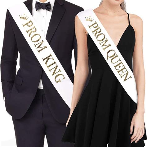 Prom King Andprom Queen Sashes Graduation Party School Party