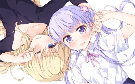 Wallpaper Illustration Long Hair Anime Girls Blue Eyes Purple Hair Cartoon Twintails