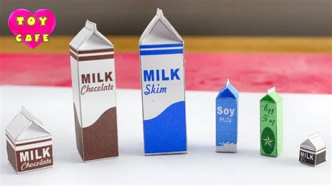 Tutorial Miniature Milk Cartons Link To Printable Milk Carton