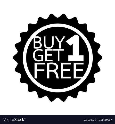 Buy One Get One Free Icon Symbol Design Royalty Free Vector