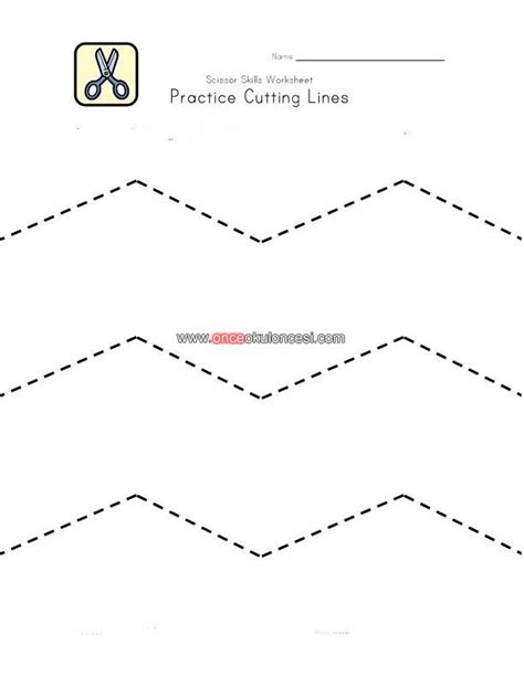 Practice Cutting With Scissors Worksheets