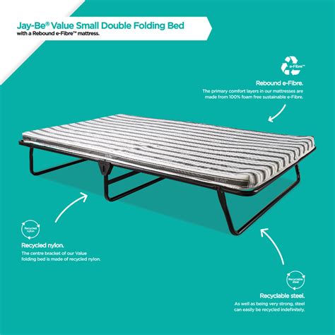 Jay Be Value Folding Bed With Rebound Mattress 2ft3 Small Single